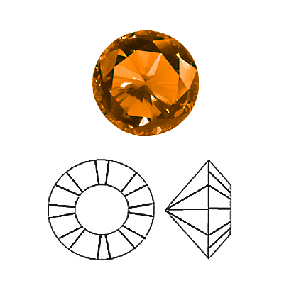 Original Swarovski Steine, Smoked Topaz PP12. Original Swarovski Steine, Smoked Topaz PP12.